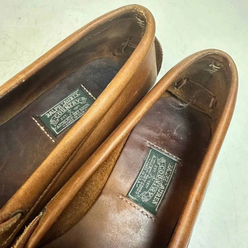 VGUC Rancourt & Co. x Polo Country Tassel Loafer Kiltie Moc Made in USA 8.5 B